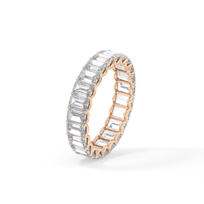4.6 TCW Emerald Lab Grown Diamond Wedding Band