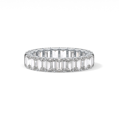 4.6 TCW Emerald Lab Grown Diamond Wedding Band