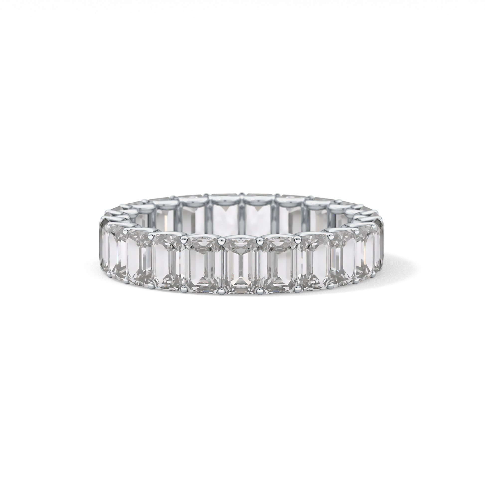 4.6 TCW Emerald Lab Grown Diamond Wedding Band