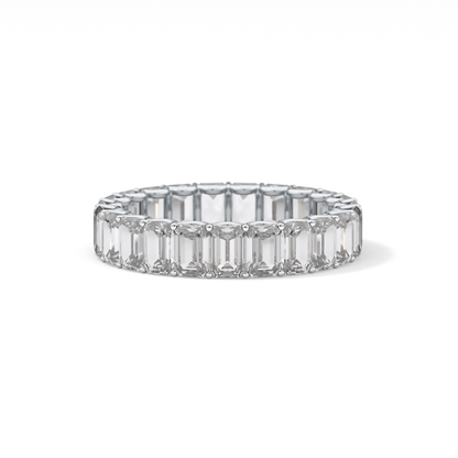 4.6 TCW Emerald Lab Grown Diamond Wedding Band