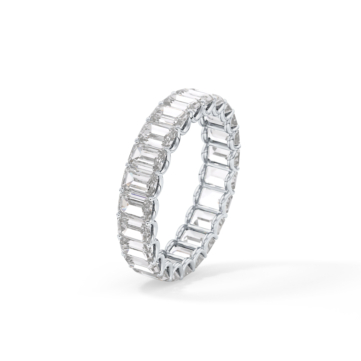 4.6 TCW Emerald Lab Grown Diamond Wedding Band