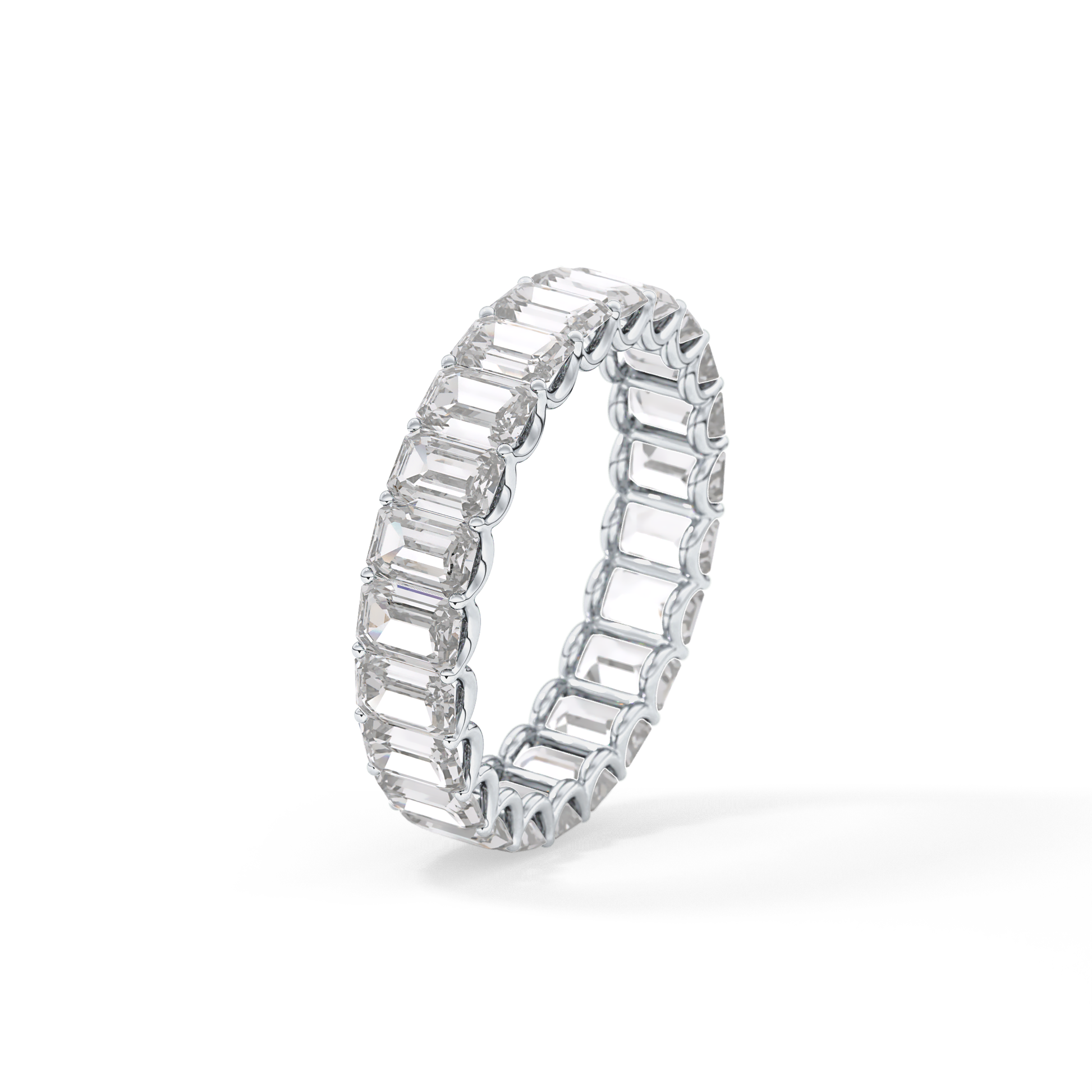 4.6 TCW Emerald Lab Grown Diamond Wedding Band