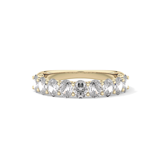 1.35 TCW Oval Lab Grown Diamond Wedding Band