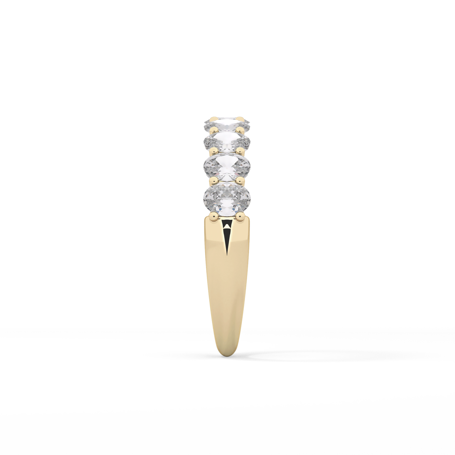 1.35 TCW Oval Lab Grown Diamond Wedding Band