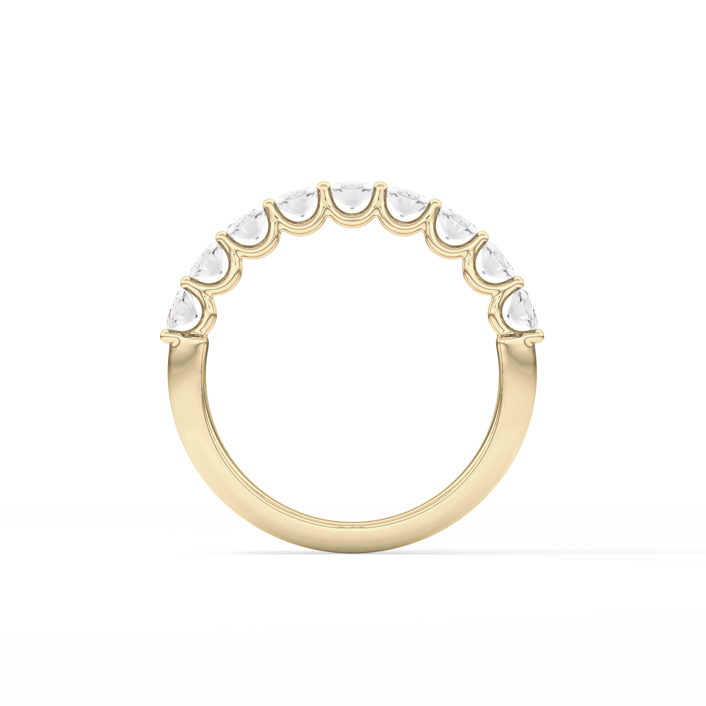 1.35 TCW Oval Lab Grown Diamond Wedding Band