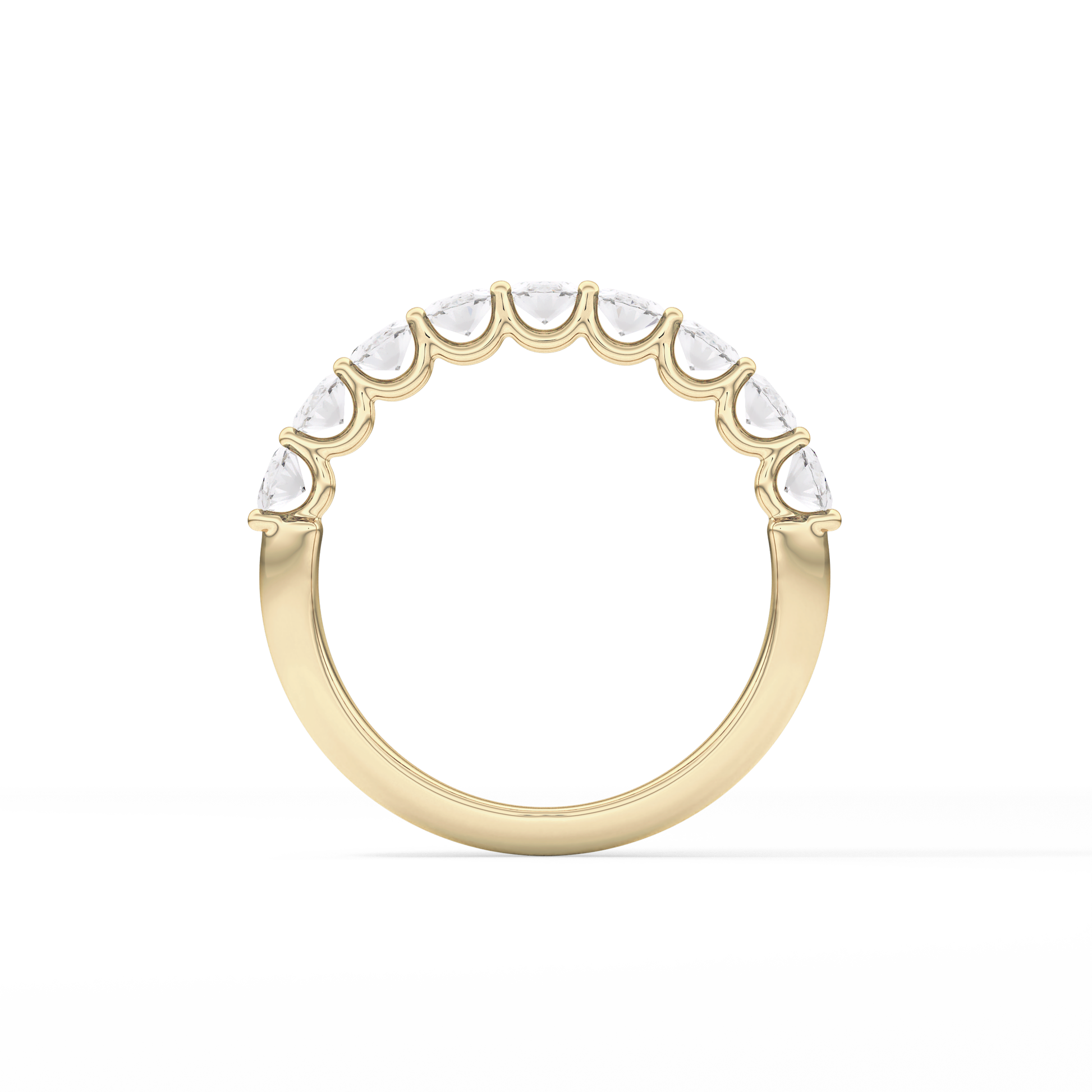 1.35 TCW Oval Lab Grown Diamond Wedding Band