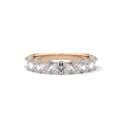 1.35 TCW Oval Lab Grown Diamond Wedding Band
