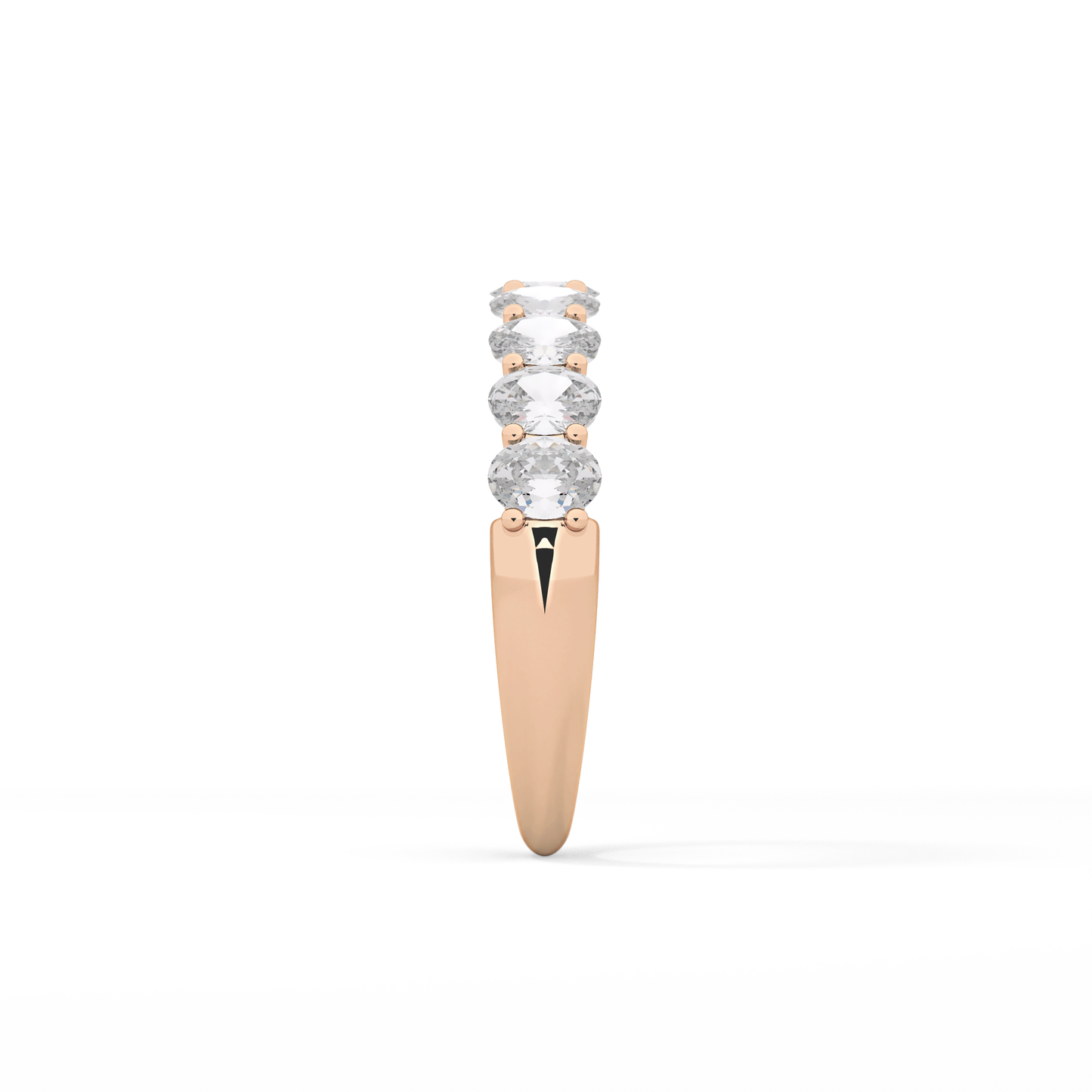 1.35 TCW Oval Lab Grown Diamond Wedding Band
