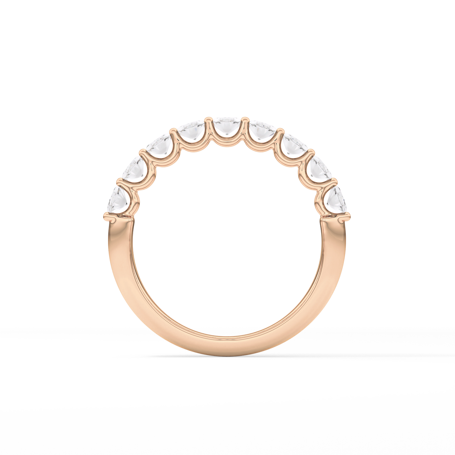 1.35 TCW Oval Lab Grown Diamond Wedding Band