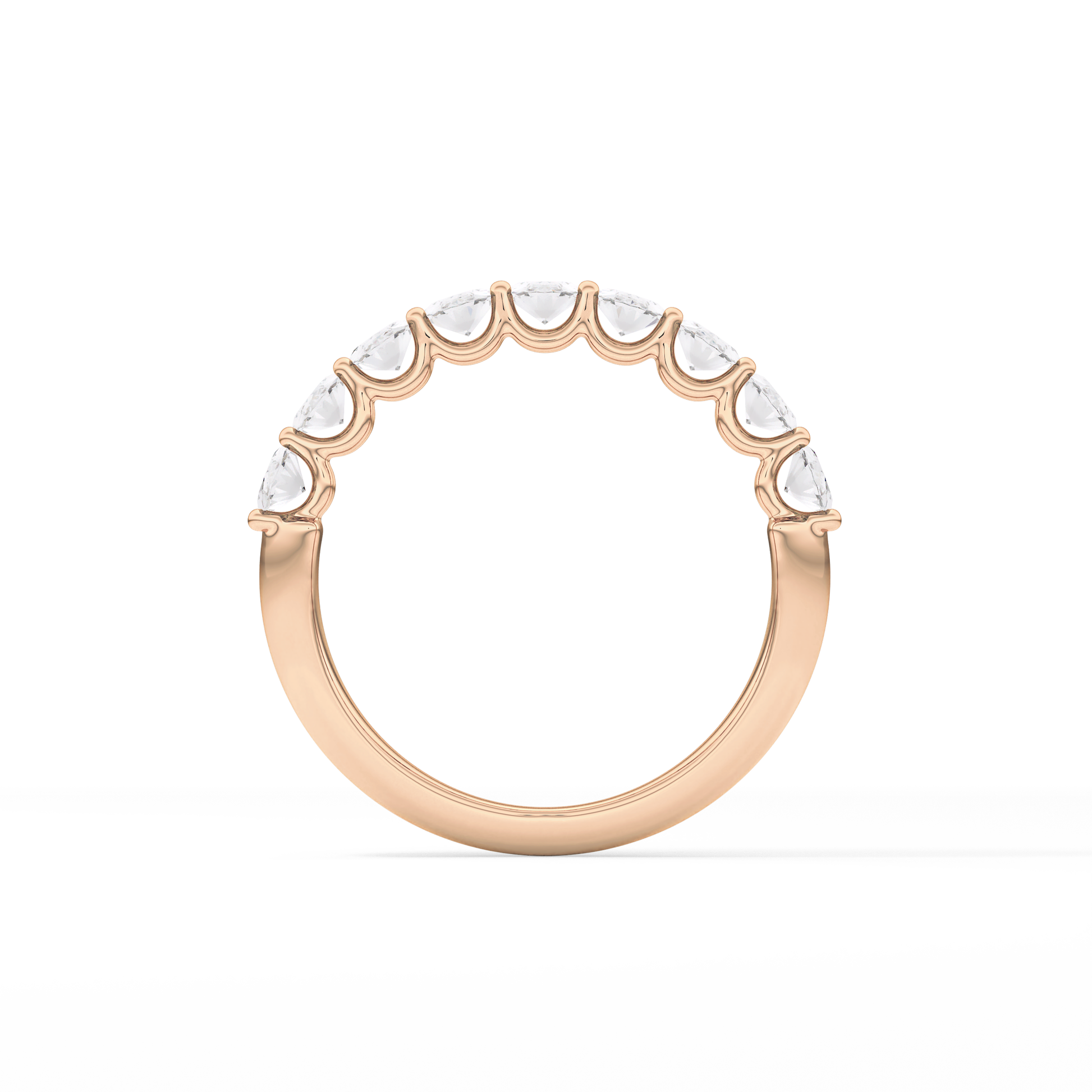 1.35 TCW Oval Lab Grown Diamond Wedding Band