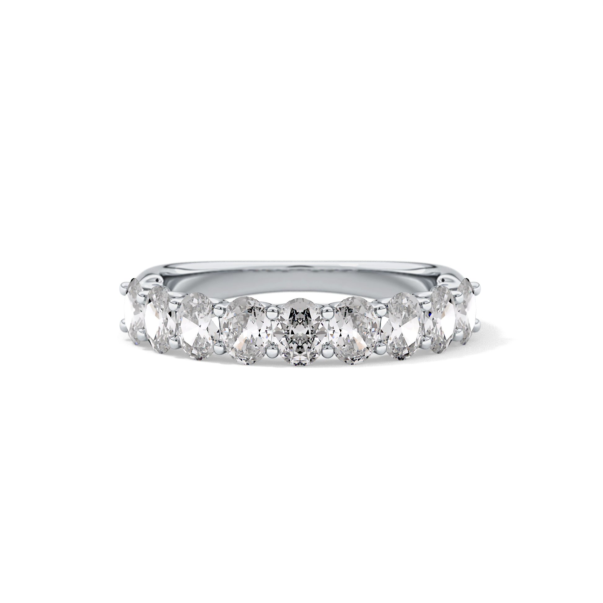 1.35 TCW Oval Lab Grown Diamond Wedding Band