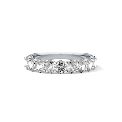 1.35 TCW Oval Lab Grown Diamond Wedding Band