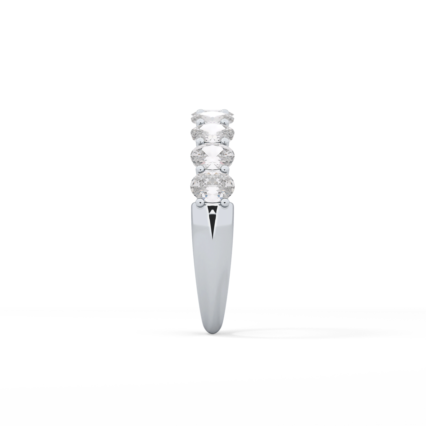 1.35 TCW Oval Lab Grown Diamond Wedding Band