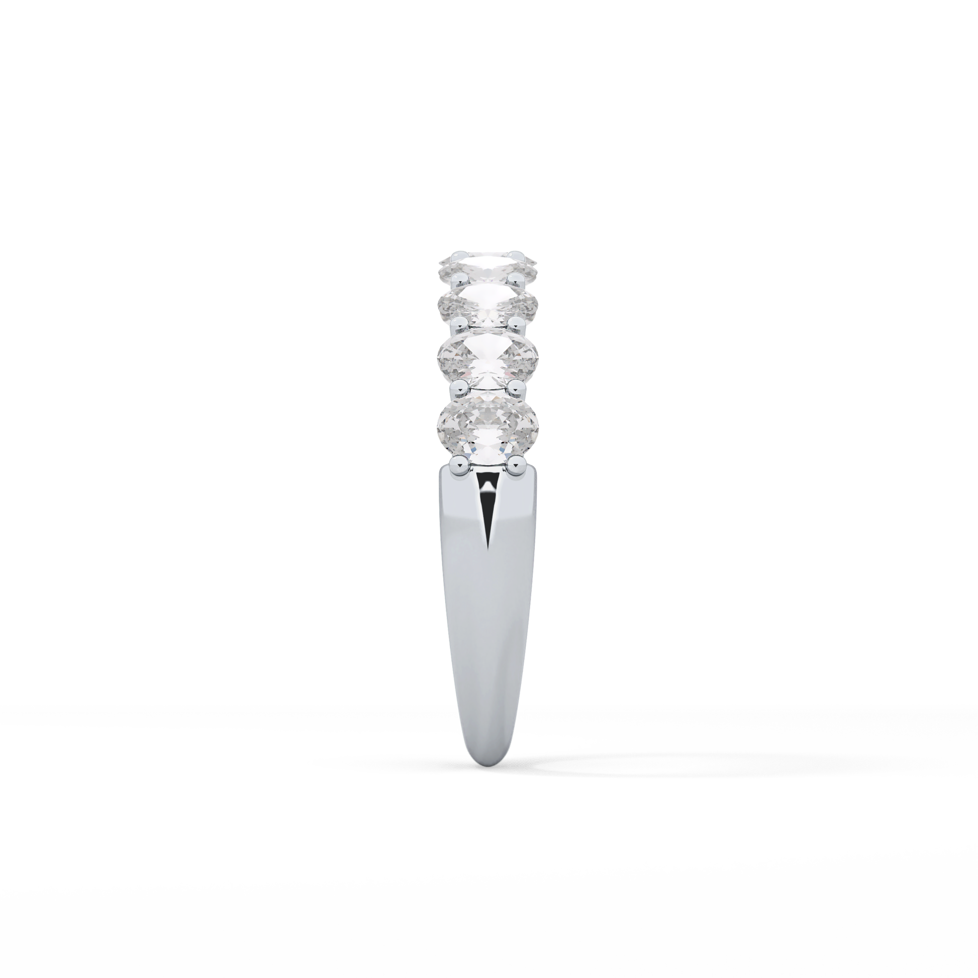 1.35 TCW Oval Lab Grown Diamond Wedding Band