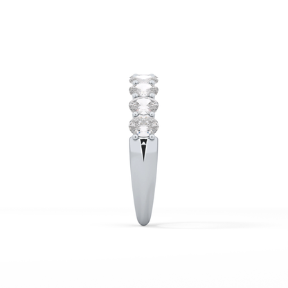 1.35 TCW Oval Lab Grown Diamond Wedding Band