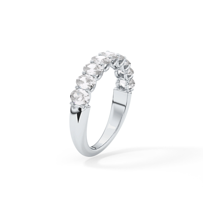 1.35 TCW Oval Lab Grown Diamond Wedding Band