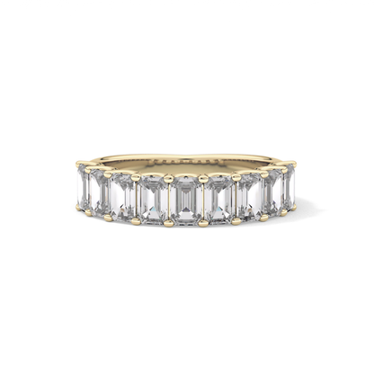 1.8 TCW Emerald Lab Grown Diamond Wedding Band