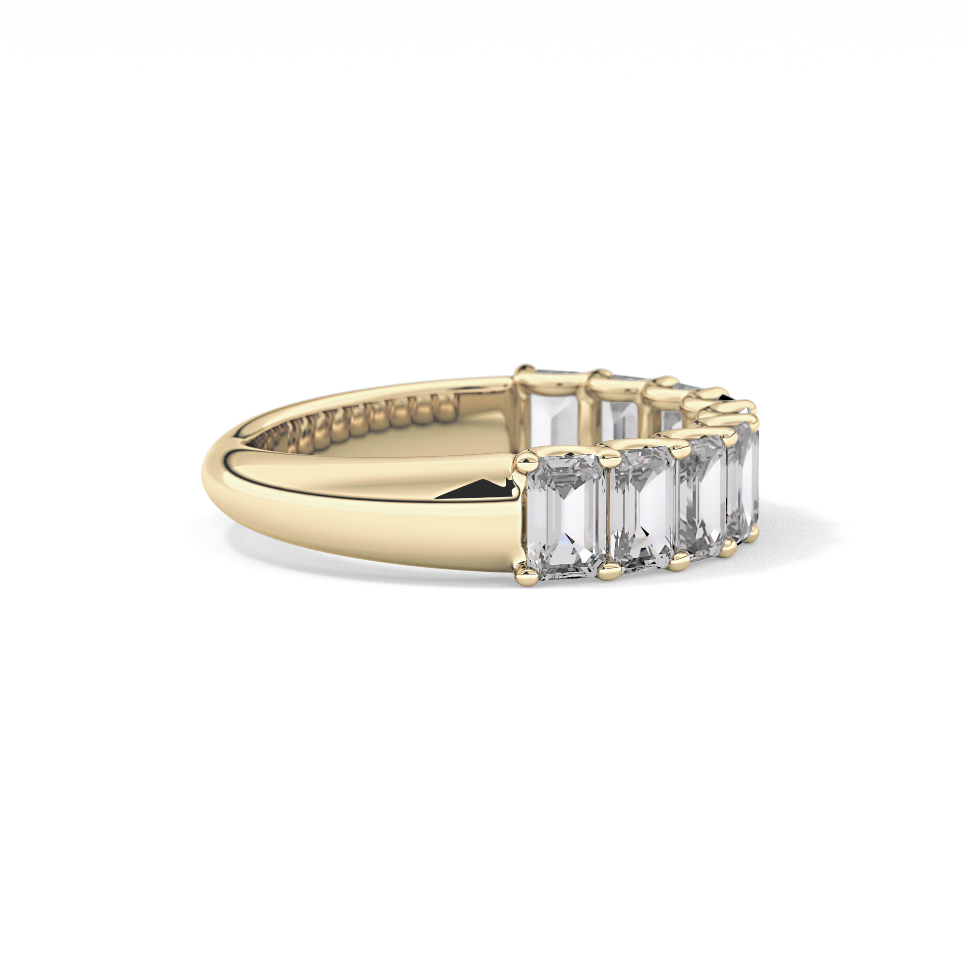 1.8 TCW Emerald Lab Grown Diamond Wedding Band