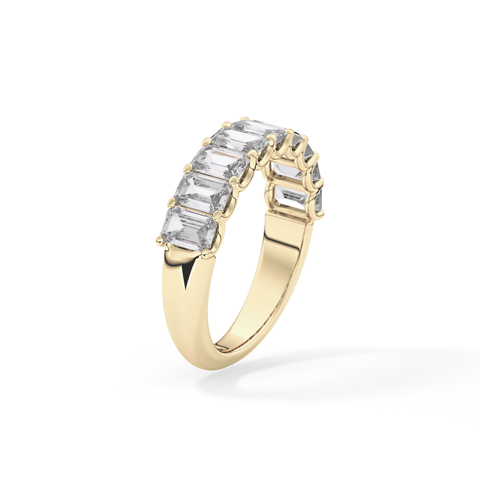 1.8 TCW Emerald Lab Grown Diamond Wedding Band