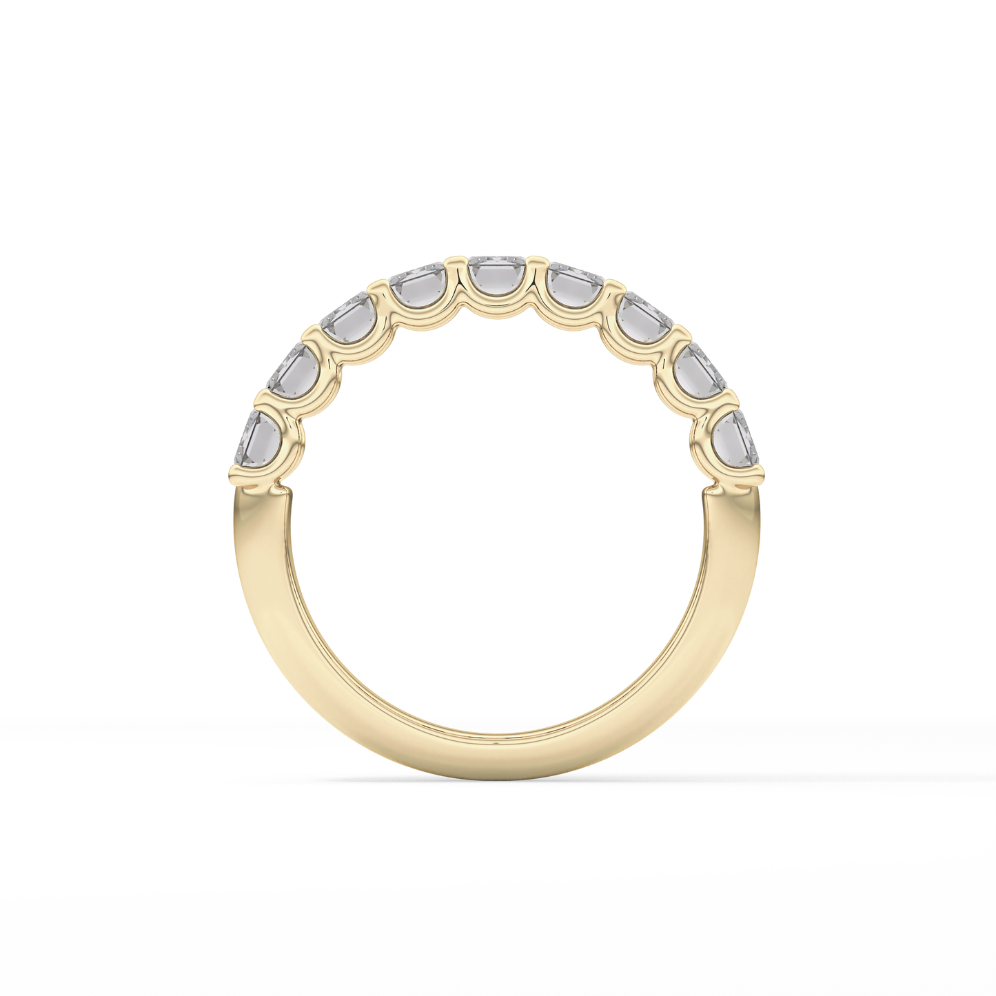 1.8 TCW Emerald Lab Grown Diamond Wedding Band