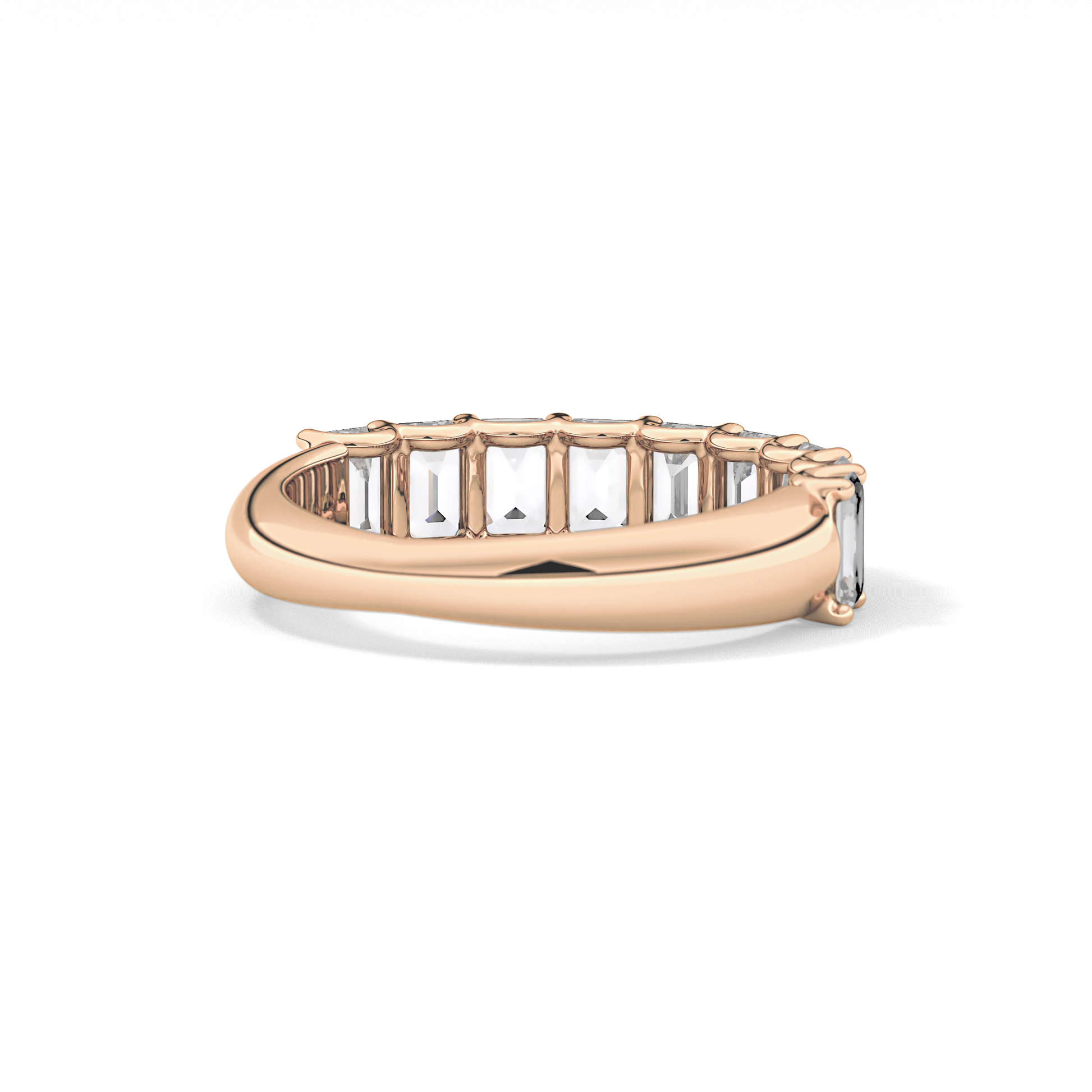 1.8 TCW Emerald Lab Grown Diamond Wedding Band