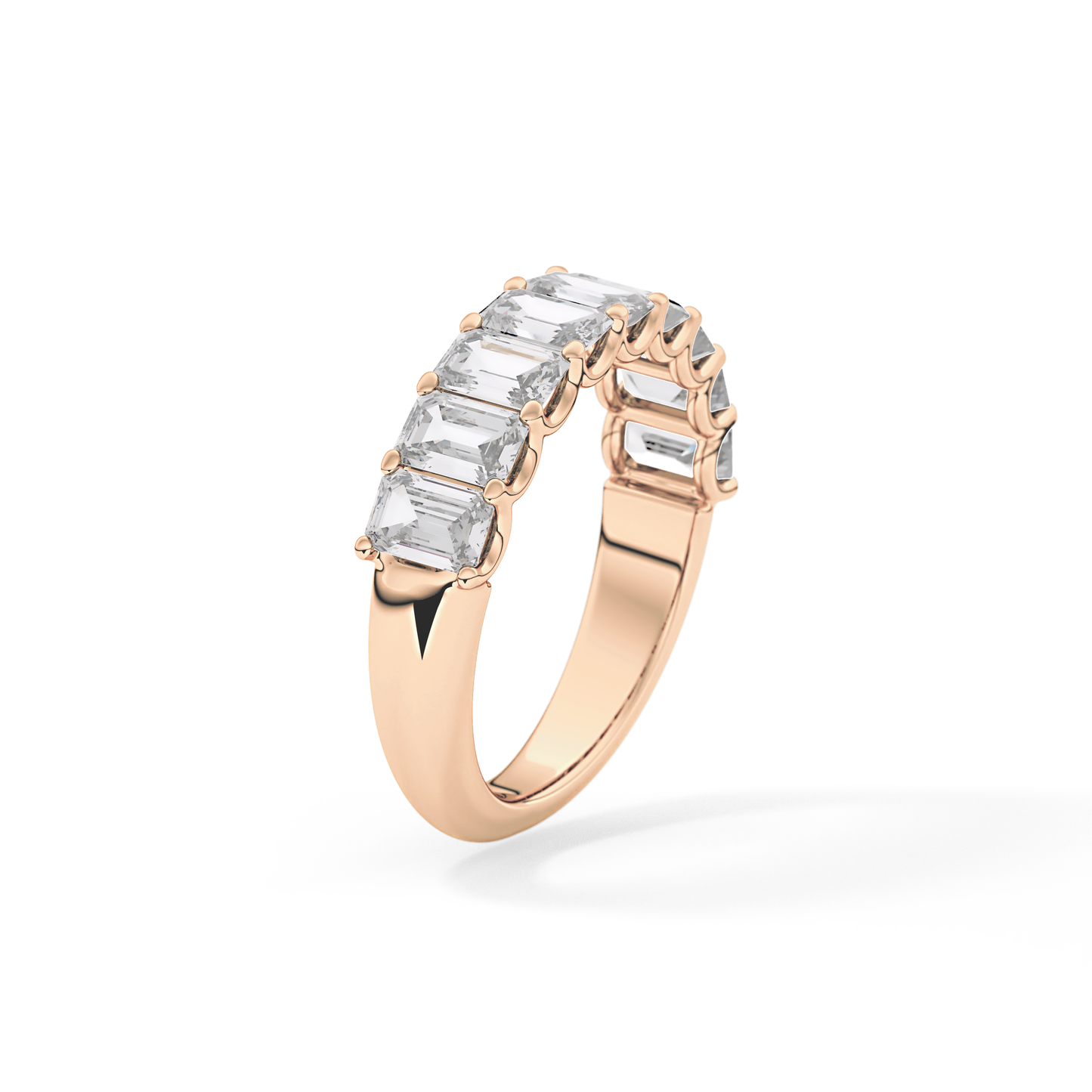 1.8 TCW Emerald Lab Grown Diamond Wedding Band