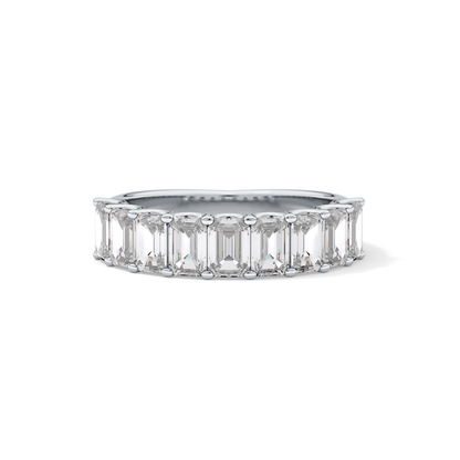 1.8 TCW Emerald Lab Grown Diamond Wedding Band