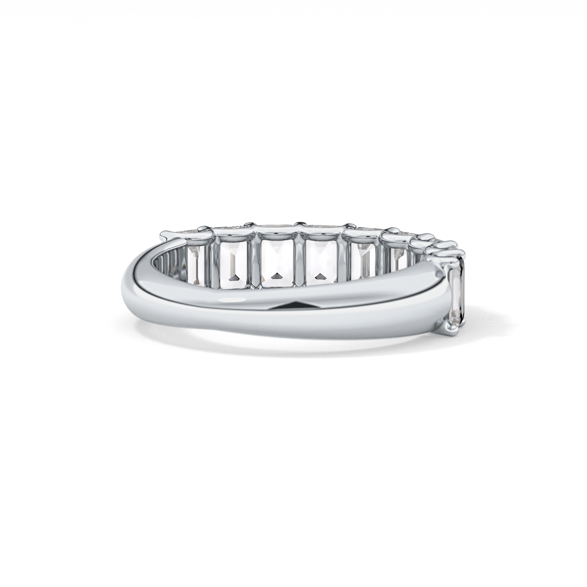 1.8 TCW Emerald Lab Grown Diamond Wedding Band