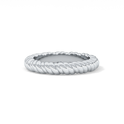 Twisted Shank Wedding Band