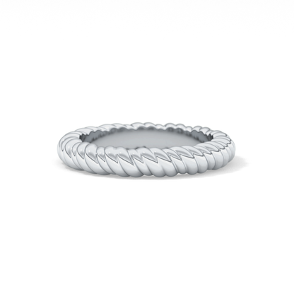 Twisted Shank Wedding Band