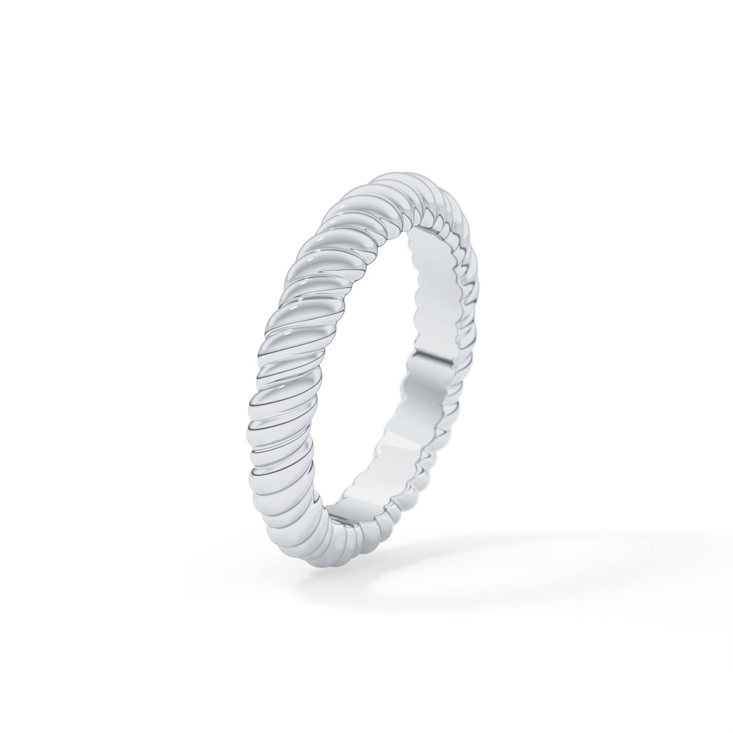 Twisted Shank Wedding Band