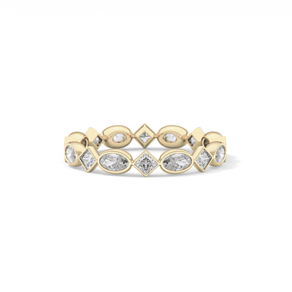 0.72 TCW Oval & Princess Lab Grown Diamond Wedding Band