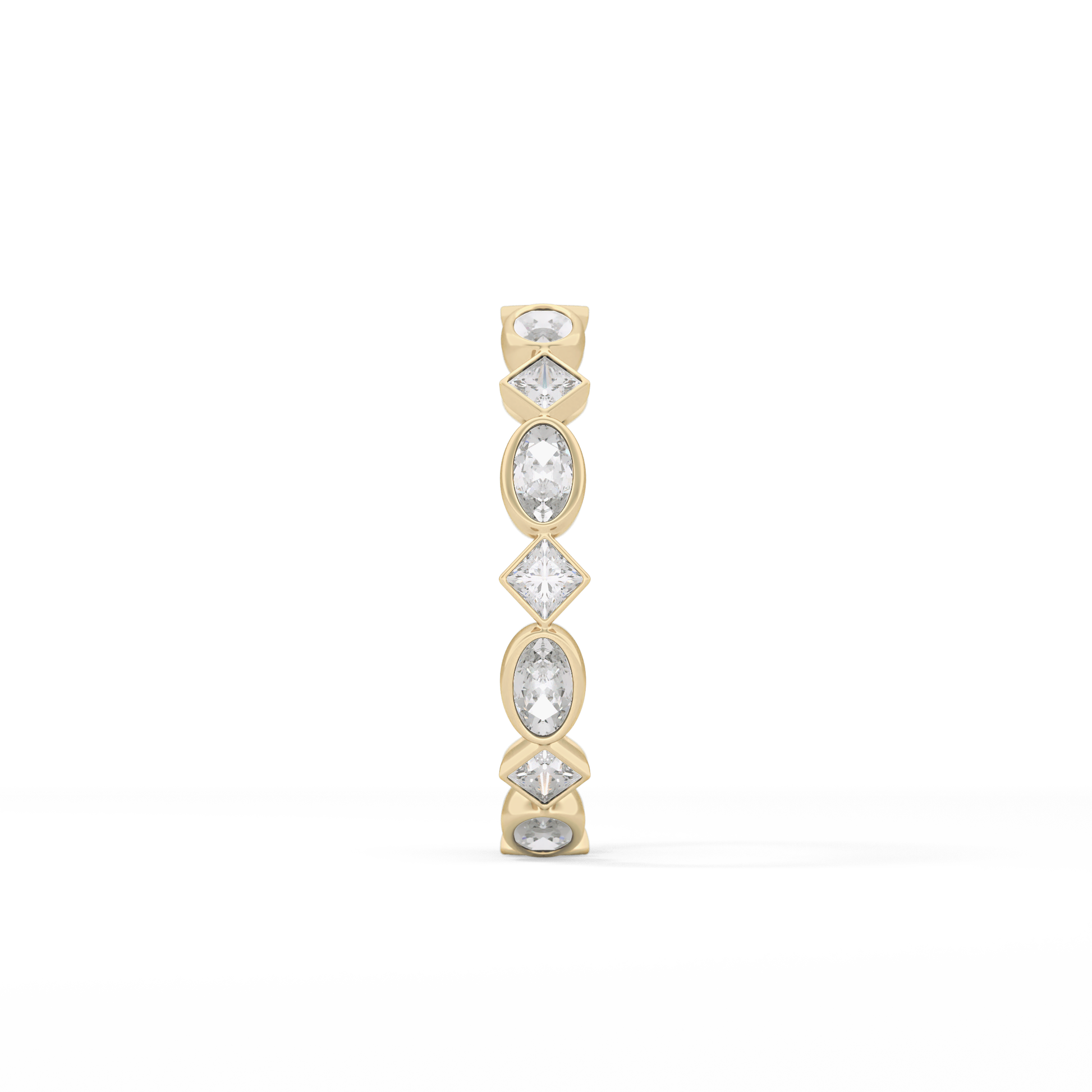 0.72 TCW Oval & Princess Lab Grown Diamond Wedding Band