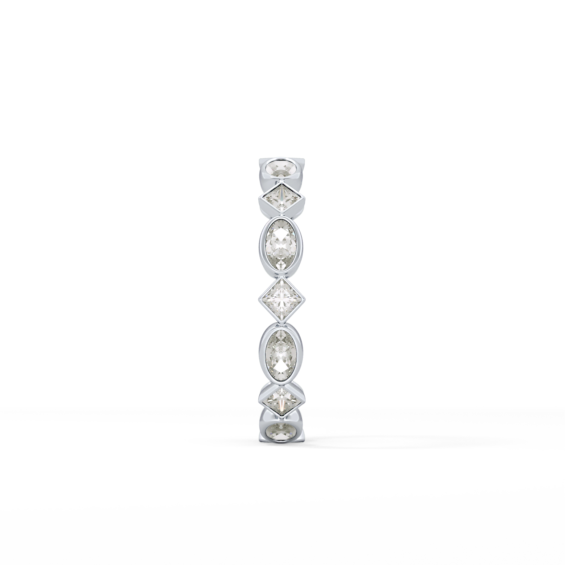 0.72 TCW Oval & Princess Lab Grown Diamond Wedding Band