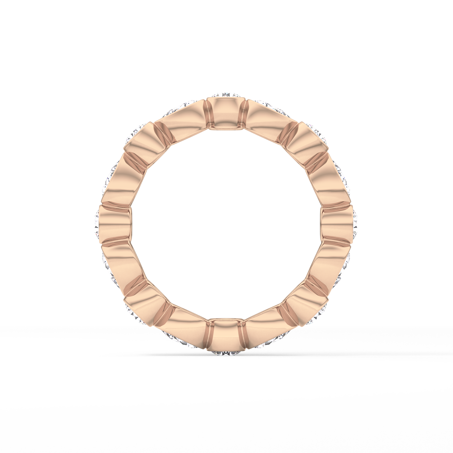 1.28 TCW Round & Pear Lab Grown Diamond Wedding Band