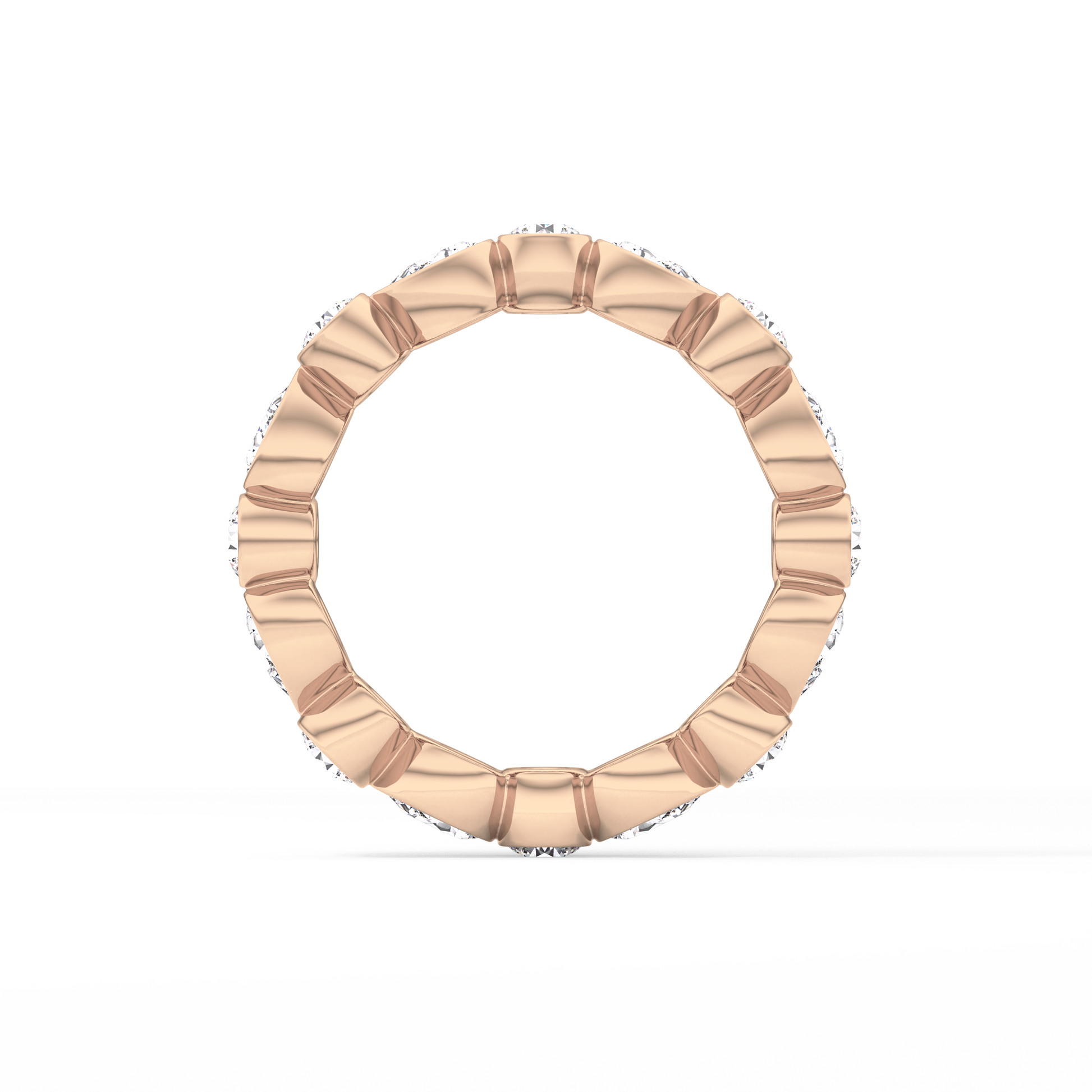 1.28 TCW Round & Pear Lab Grown Diamond Wedding Band