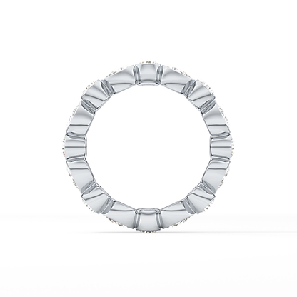 1.28 TCW Round & Pear Lab Grown Diamond Wedding Band