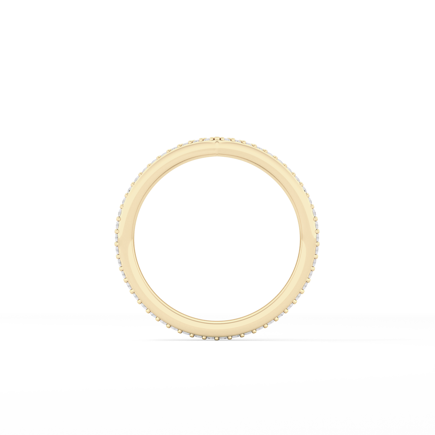 0.74 TCW Round Lab Grown Diamond Curved Wedding Band