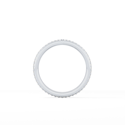 0.74 TCW Round Lab Grown Diamond Curved Wedding Band