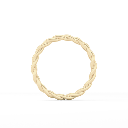 Twisted Shank Wedding Band