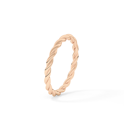 Twisted Shank Wedding Band