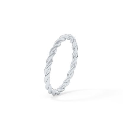 Twisted Shank Wedding Band