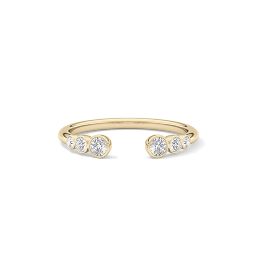 0.22 TCW Round Lab Grown Diamond Open Shank Wedding Band