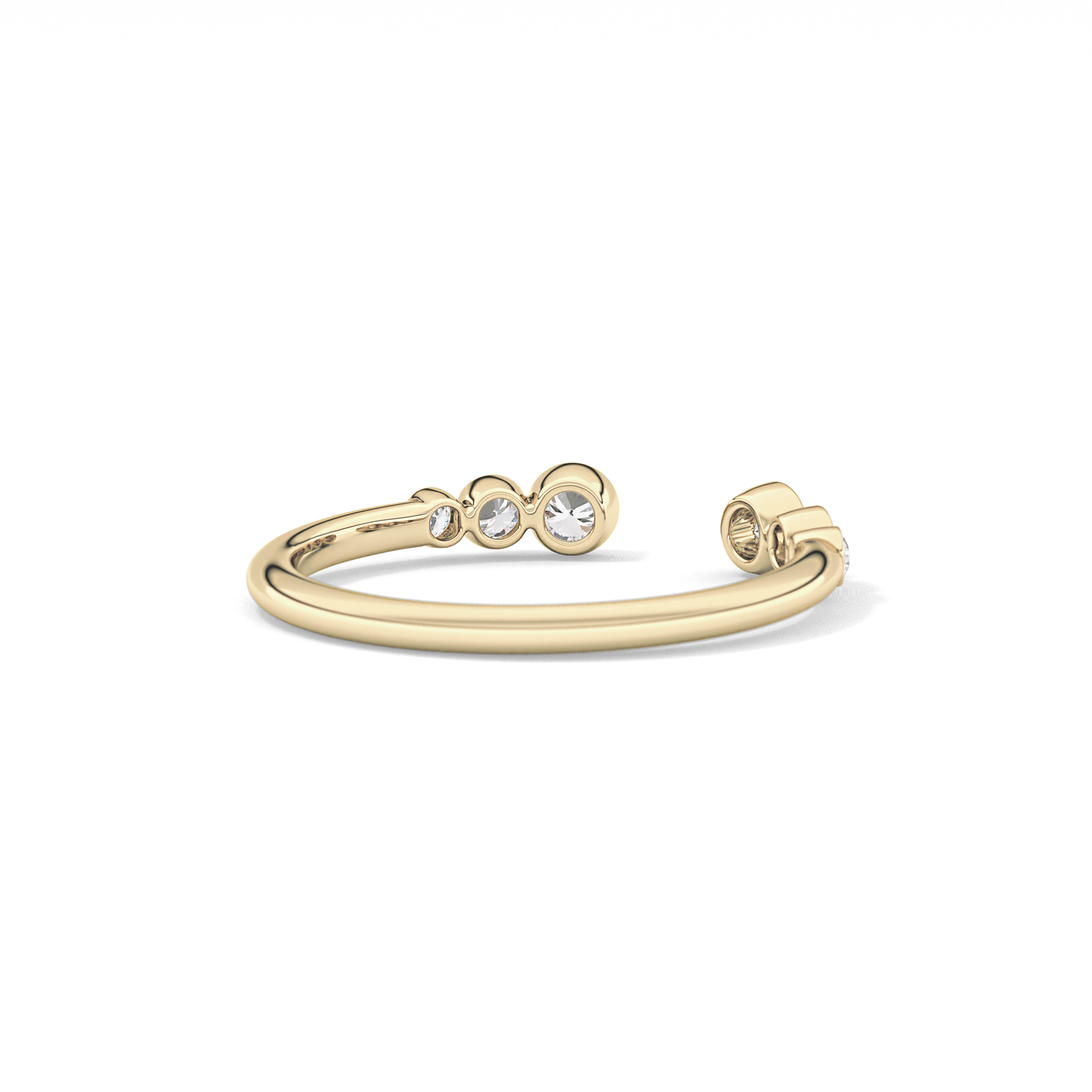 0.22 TCW Round Lab Grown Diamond Open Shank Wedding Band