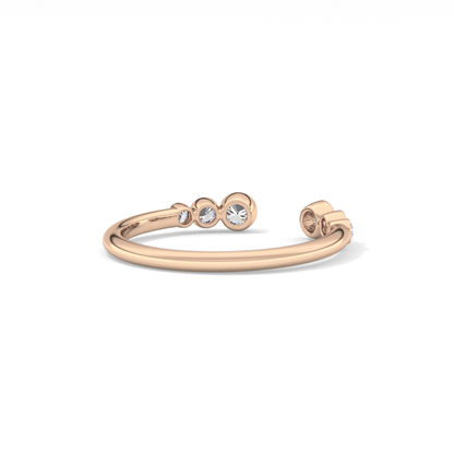 0.22 TCW Round Lab Grown Diamond Open Shank Wedding Band