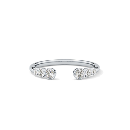 0.22 TCW Round Lab Grown Diamond Open Shank Wedding Band