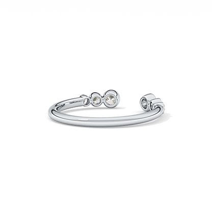 0.22 TCW Round Lab Grown Diamond Open Shank Wedding Band
