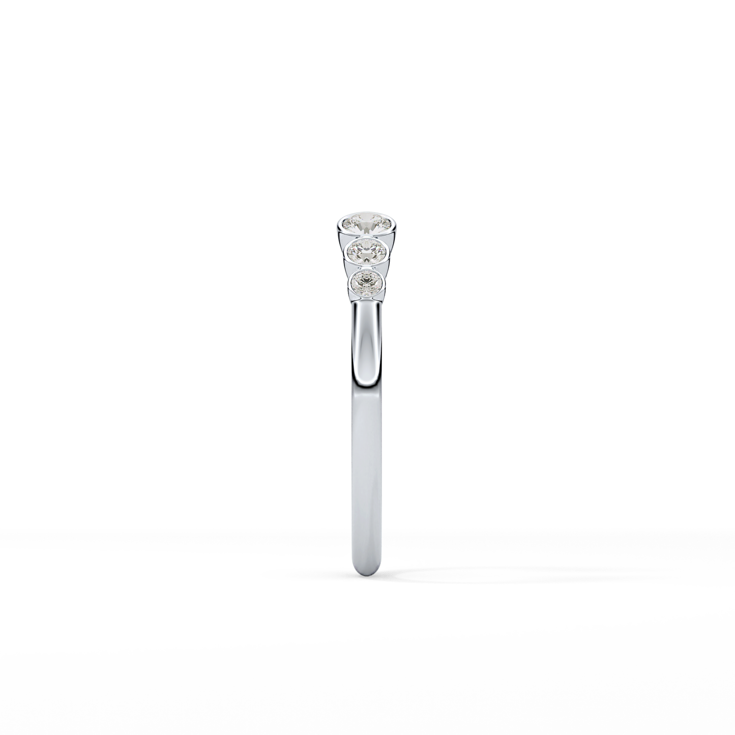0.22 TCW Round Lab Grown Diamond Open Shank Wedding Band