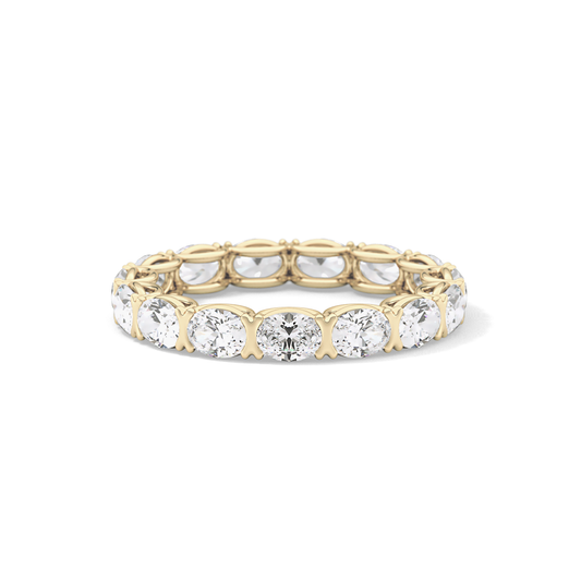 2.25 TCW Oval Lab Grown Diamond Full Eternity Wedding Band