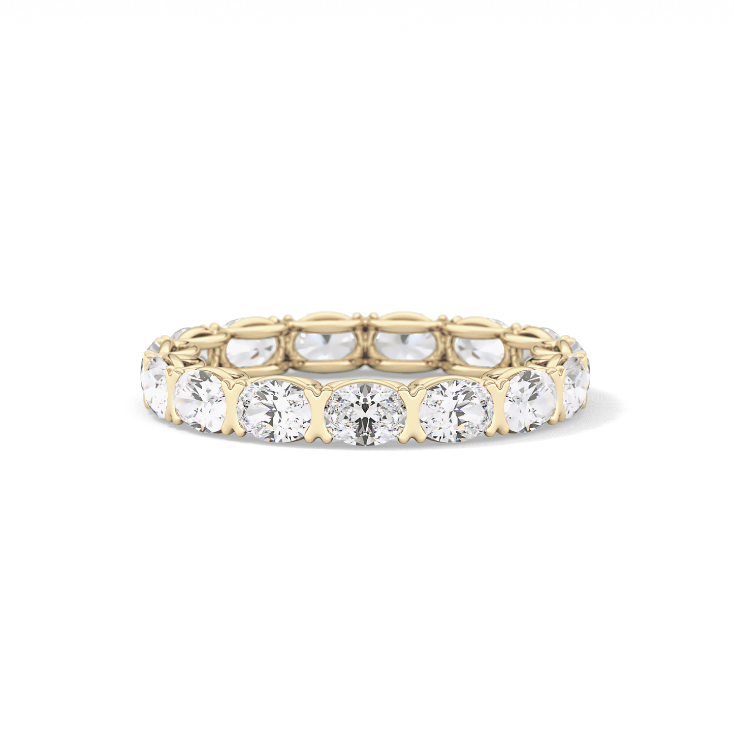 2.25 TCW Oval Lab Grown Diamond Full Eternity Wedding Band